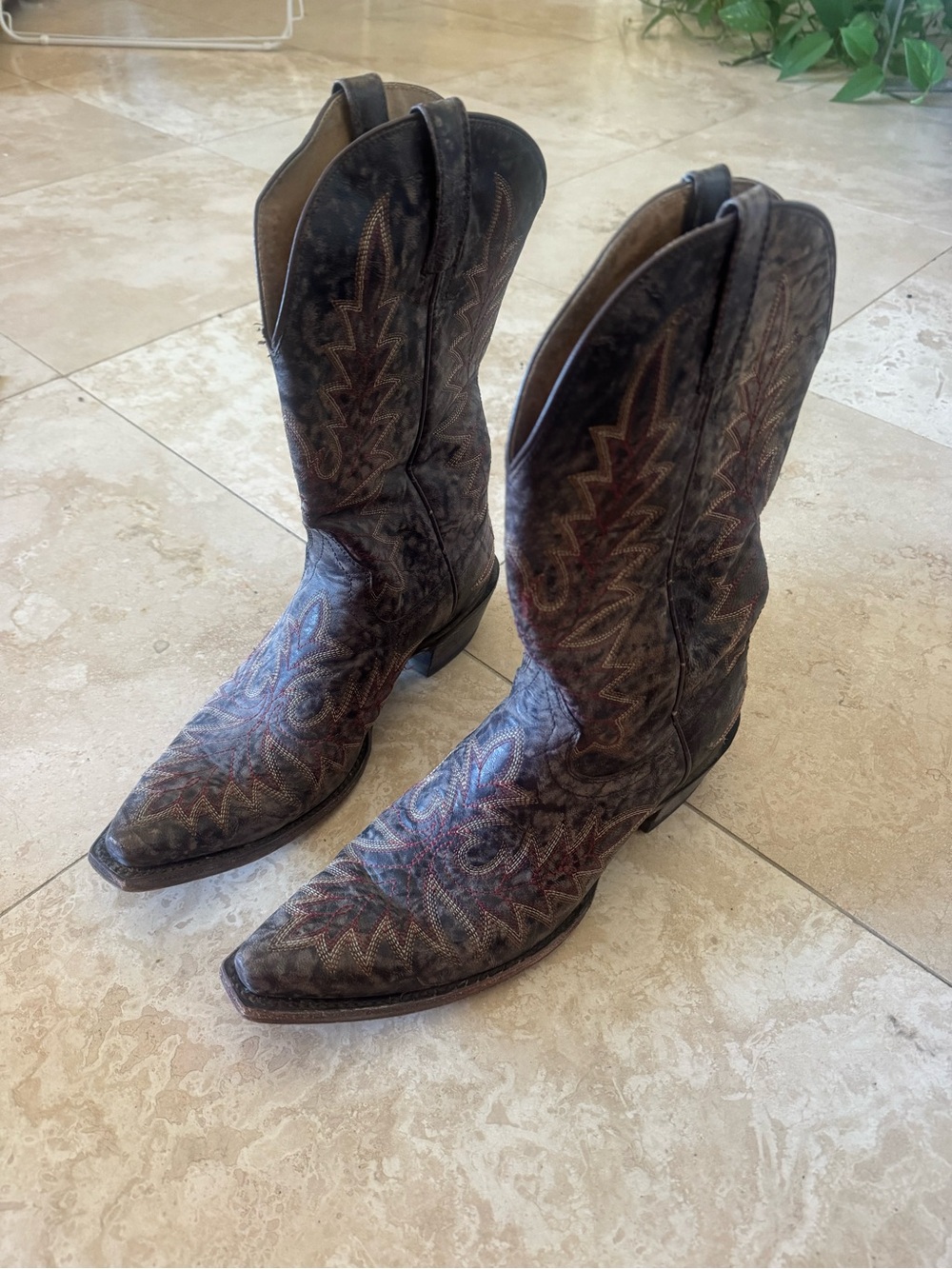 Women’s Brown Western Leather Cowboy Boots